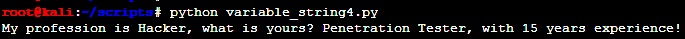 Passing a variable to a string