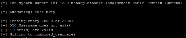 Creating the SMTP VRFY script