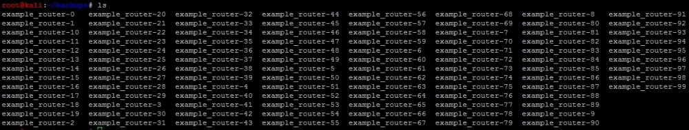 Determining the backup filenames