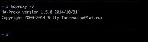 HAProxy installation