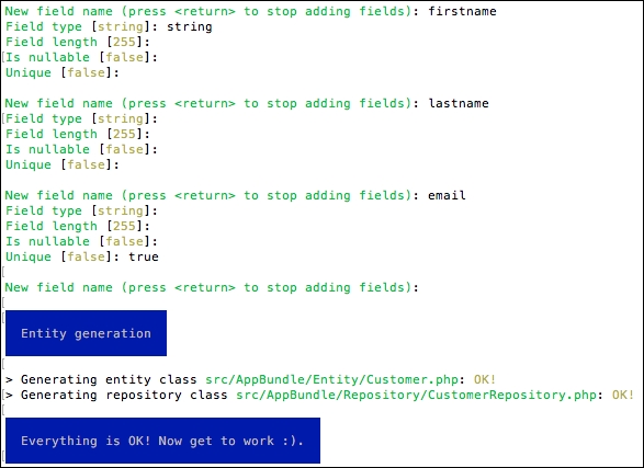 Using Symfony console