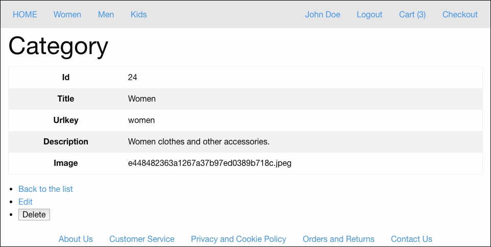 Setting up a Category page