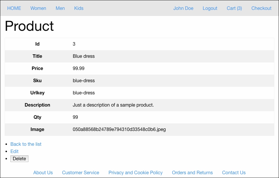Setting up a Product page