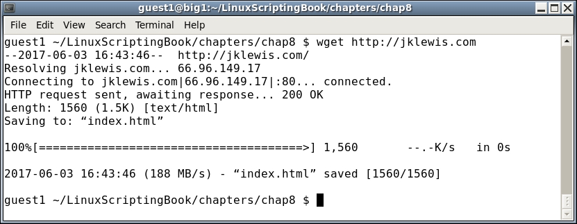Introducing the wget program