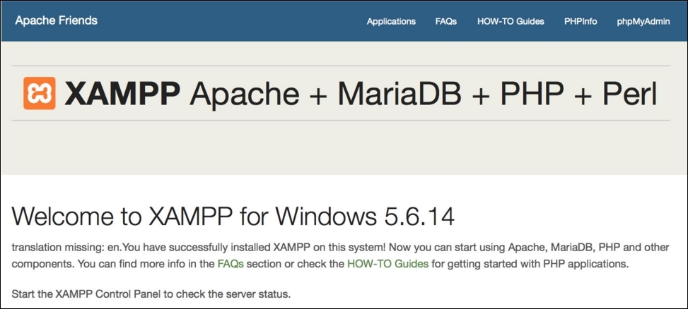 XAMPP for Windows installation