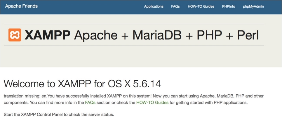 XAMPP for OS X installation