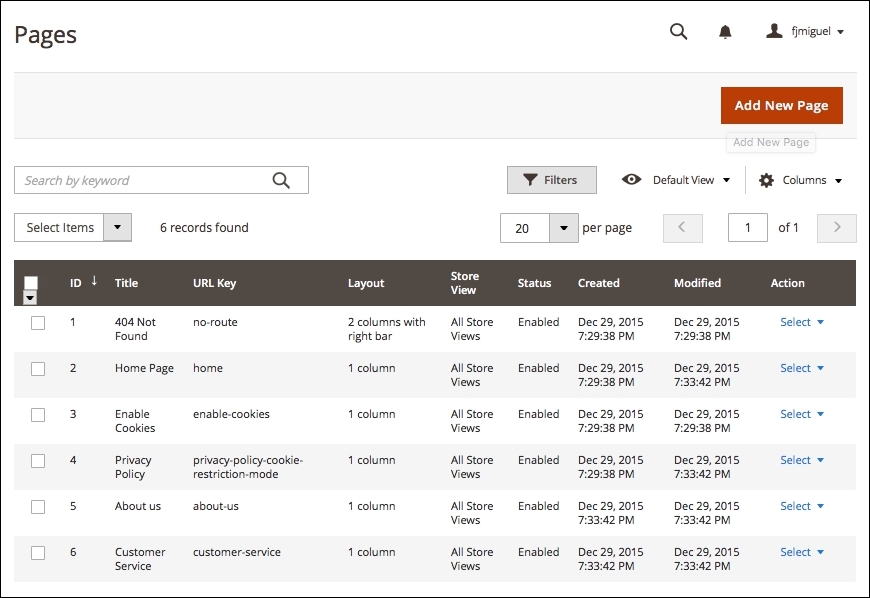 CMS blocks and pages