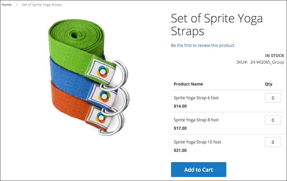 Grouped product type