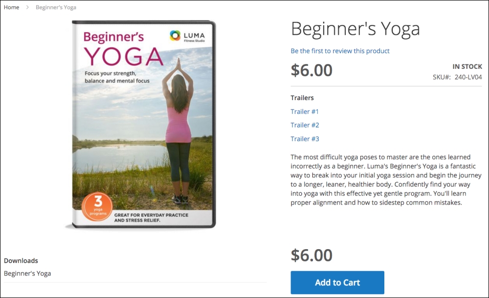 Downloadable product type