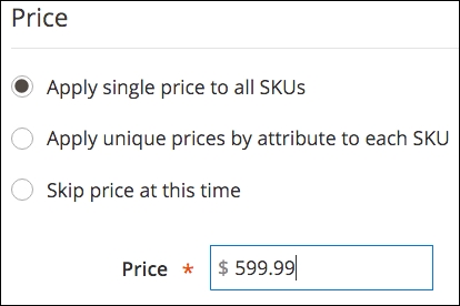 Creating a configurable product