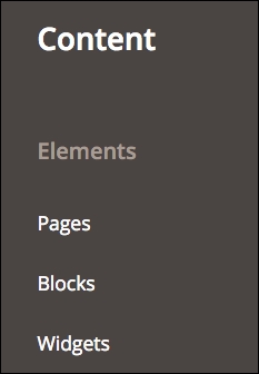 The Magento content management system