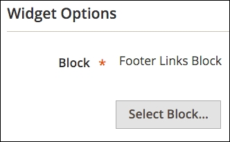 Using widgets to insert content onto site pages