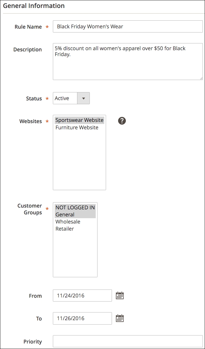 Creating a catalog price rule