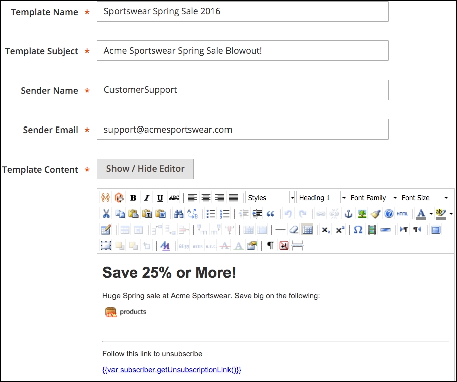 Creating newsletter templates
