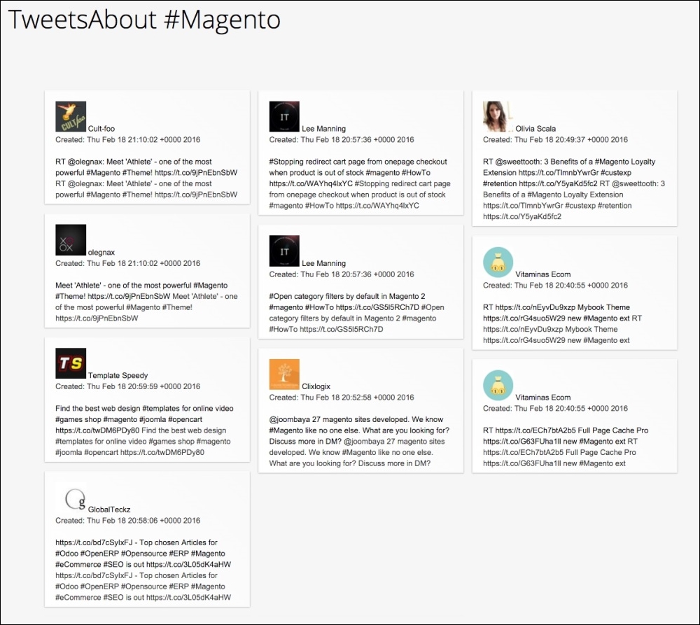 Adjusting tweets about extensions for mobile devices