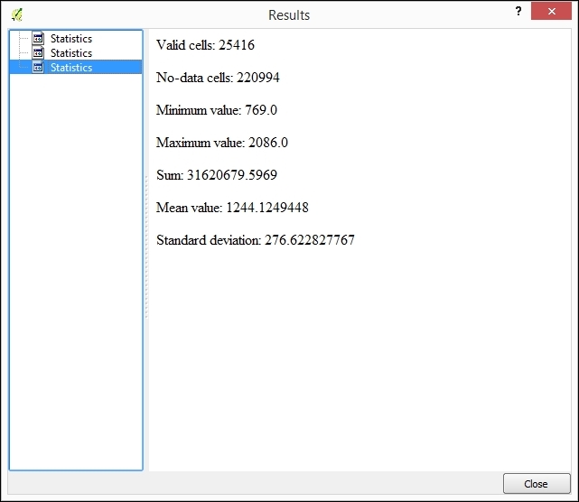 Restricting analysis to a given area