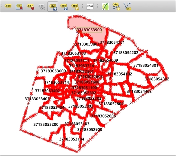 Example: moving and rotating a label