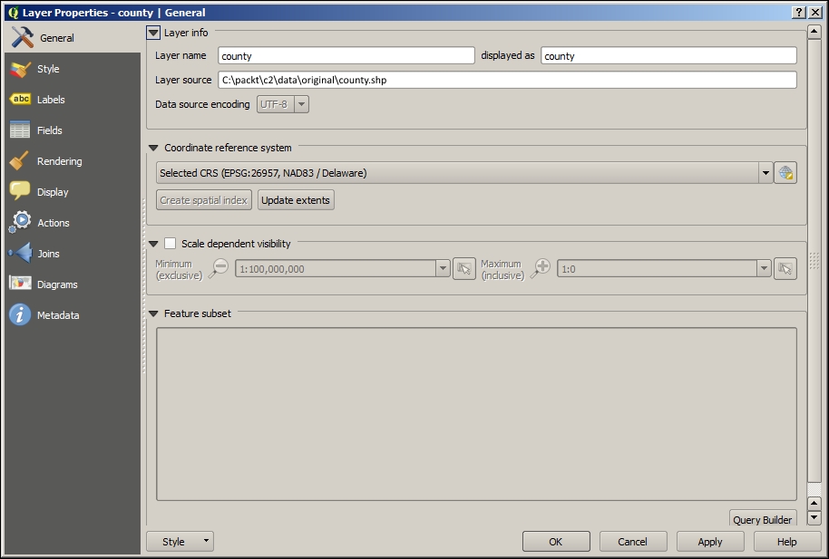 Loading data and establishing the CRS conformity