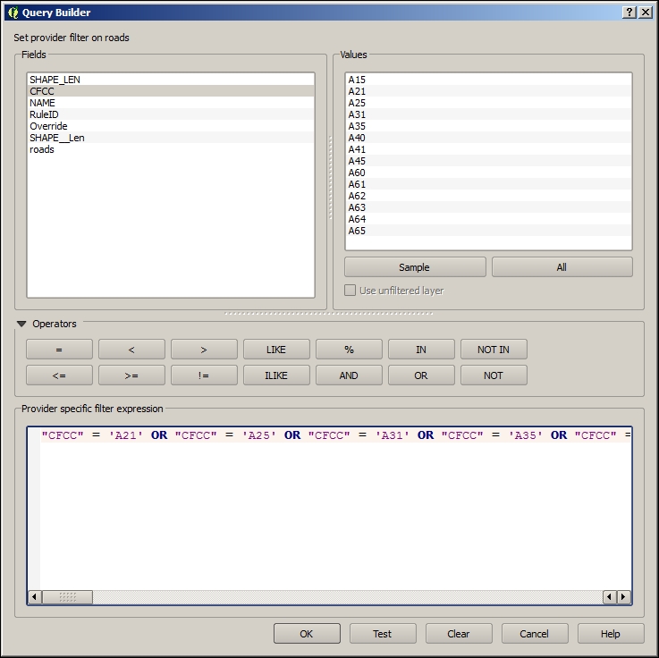 The extracting (filtering) features