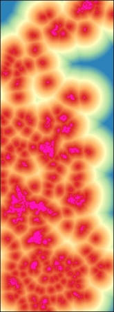 Creating a proximity to the easements grid