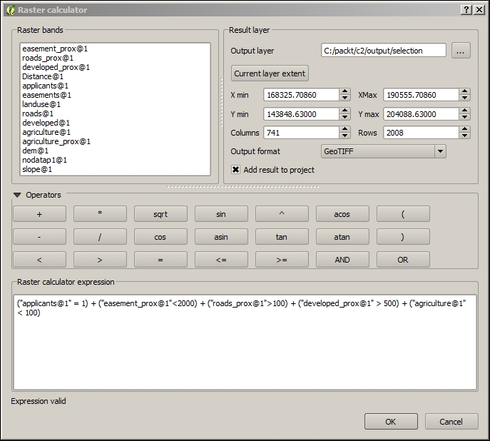 Combining the criteria with Map Calculator