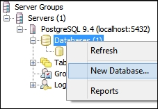 Creating a new Postgres database
