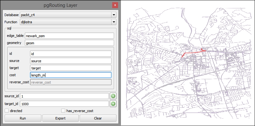 Using the pgRouting Layer plugin to test