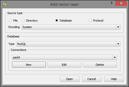 Connecting and importing from MySQL in QGIS