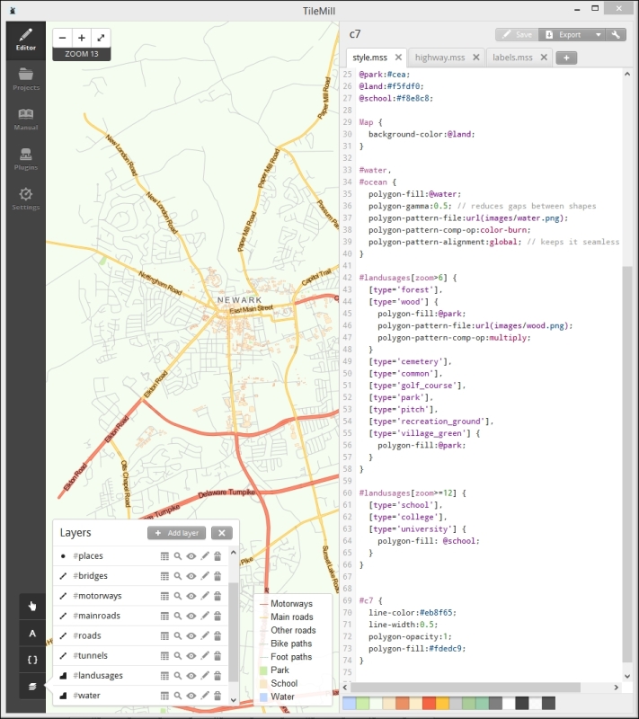 Preparing the operational layer in TileMill