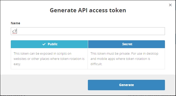 The API token