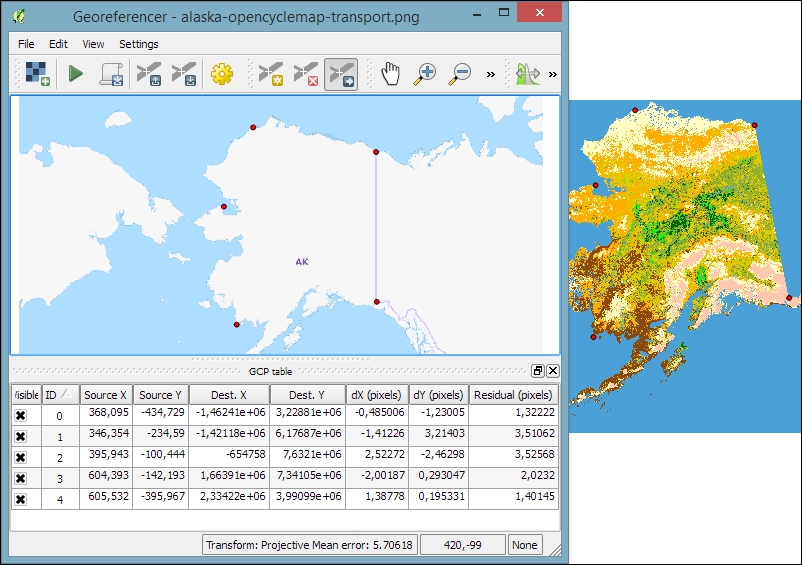 Georeferencing raster maps