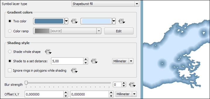 Creating polygon styles – an example of a landmass style