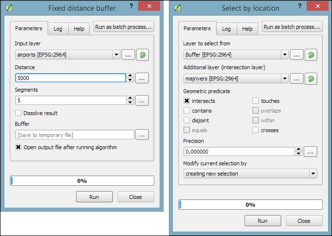 Identifying features in the proximity of other features
