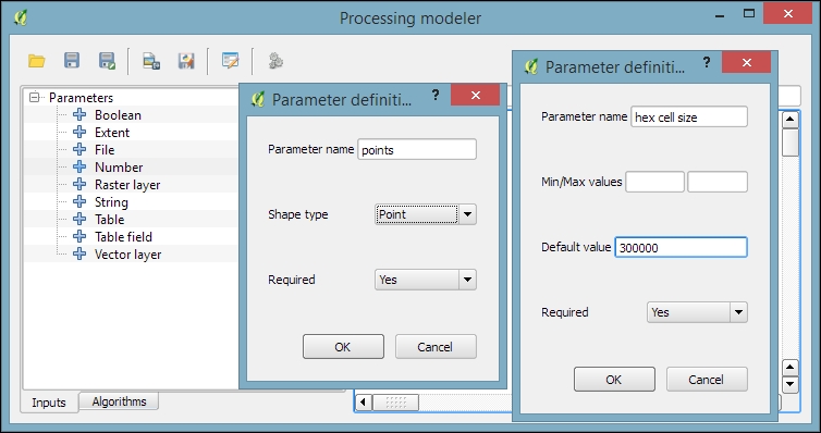 Automated geoprocessing with the graphical modeler
