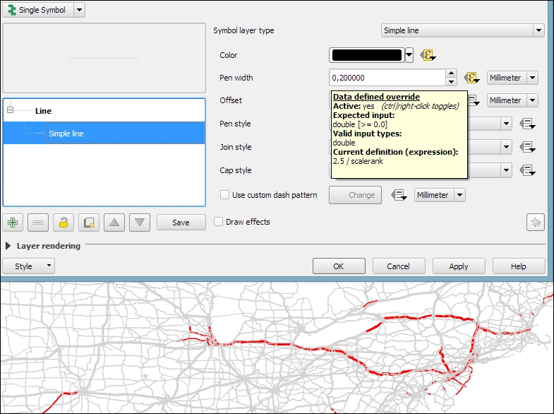 Creating data-defined symbology