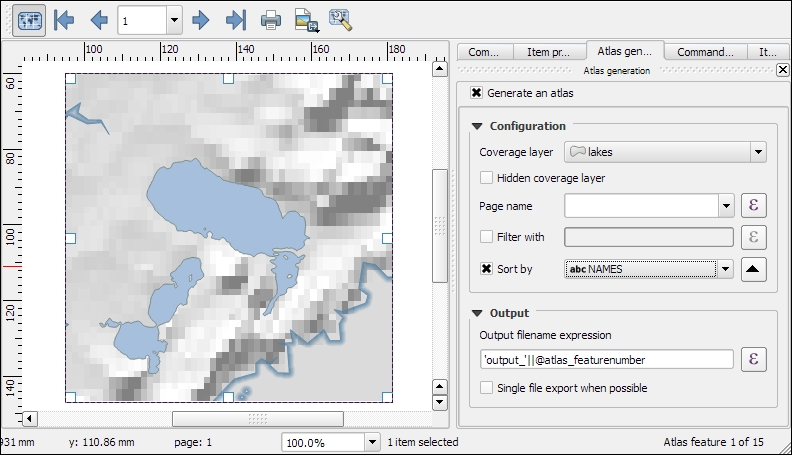 Creating a map series using the Atlas feature
