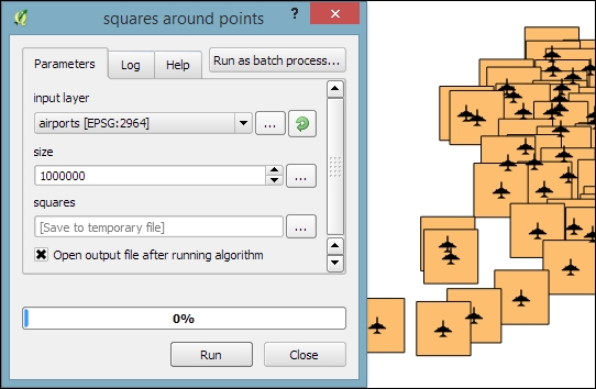 Writing a script with vector layer output
