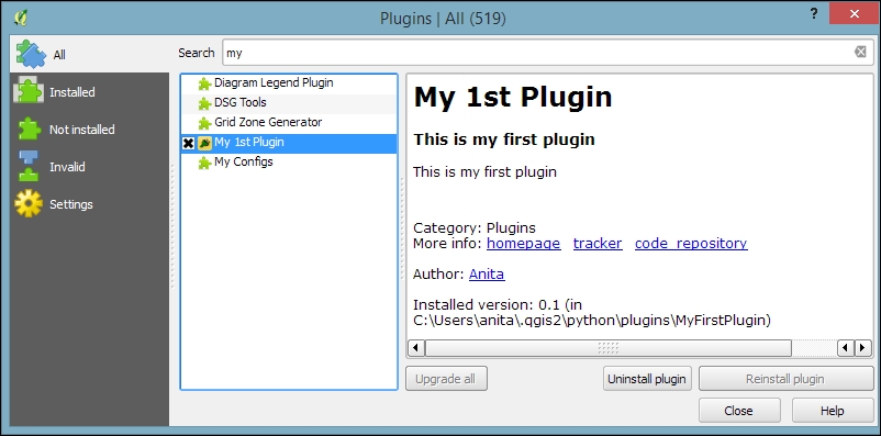 Creating the plugin template with Plugin Builder