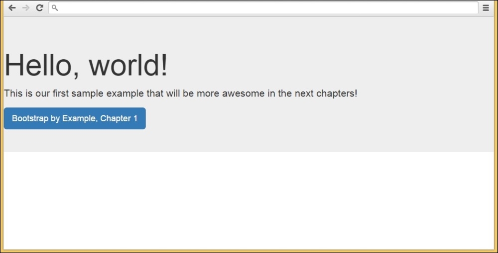 Building our first Bootstrap example