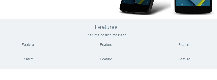 The features section