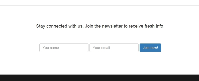 Newsletter form