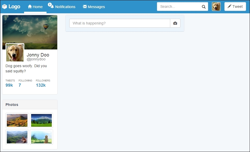 Implementing the main content