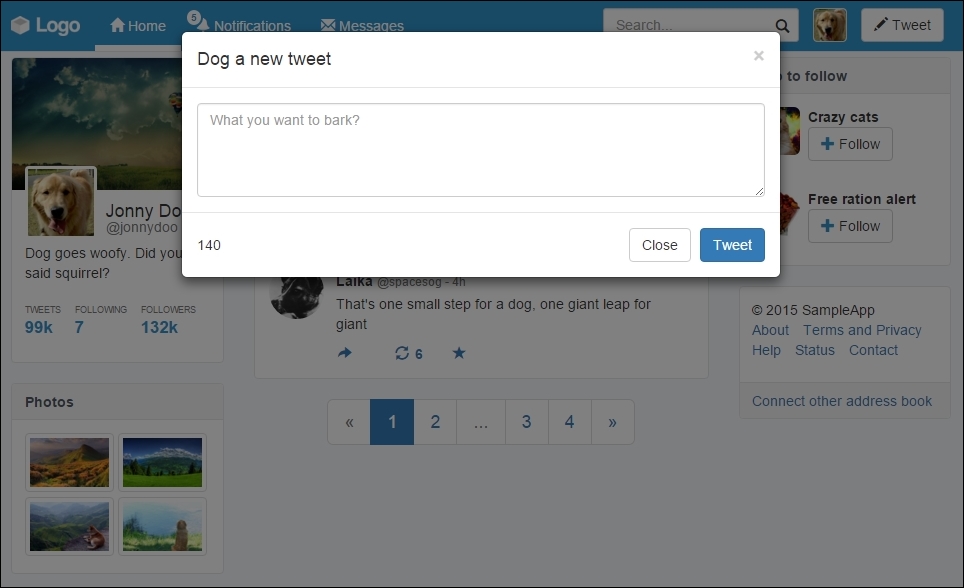 Creating our custom modal