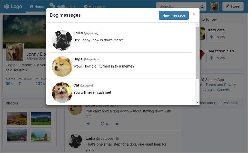 Finishing the web app