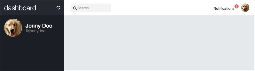 From the side stacked menu