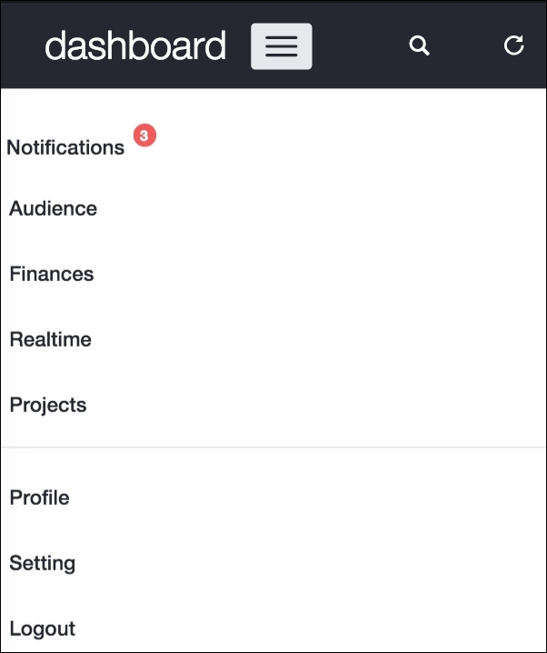 Adding the missing left menu