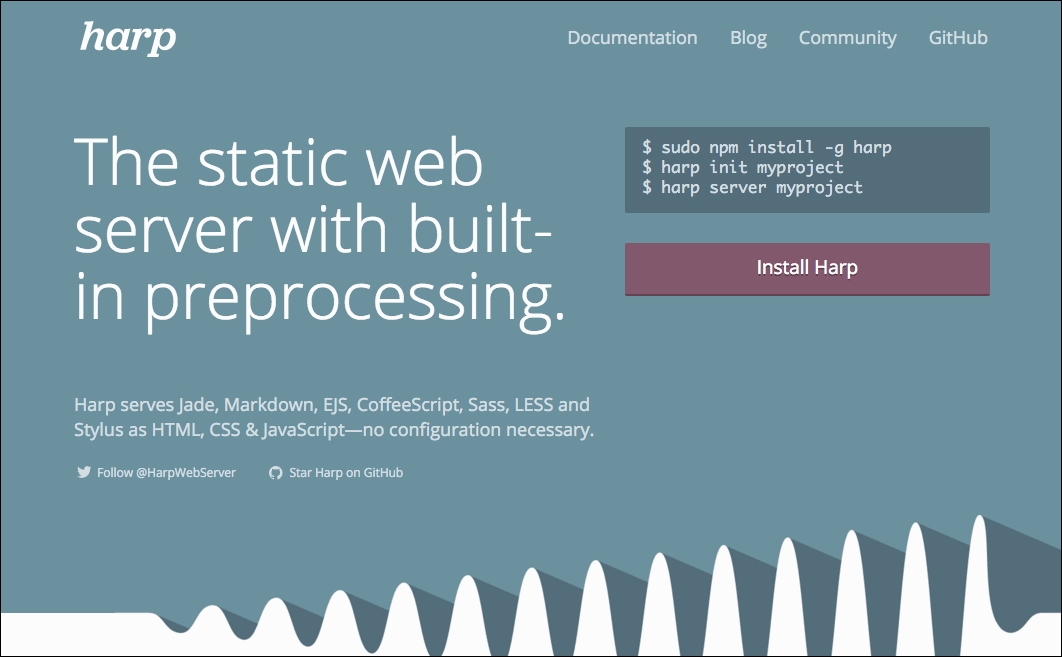 Setting up the static site generator
