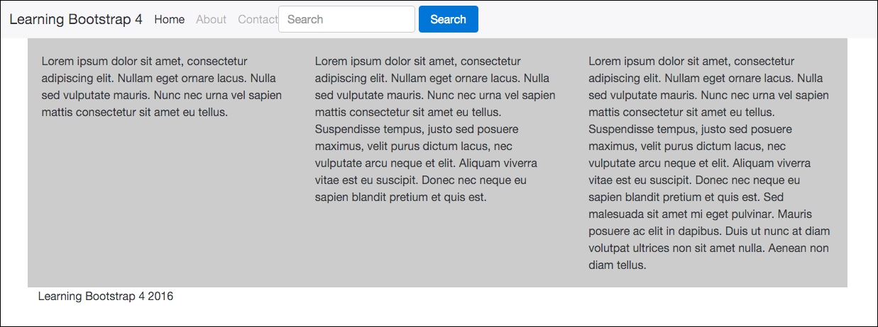 Creating a basic three-column grid
