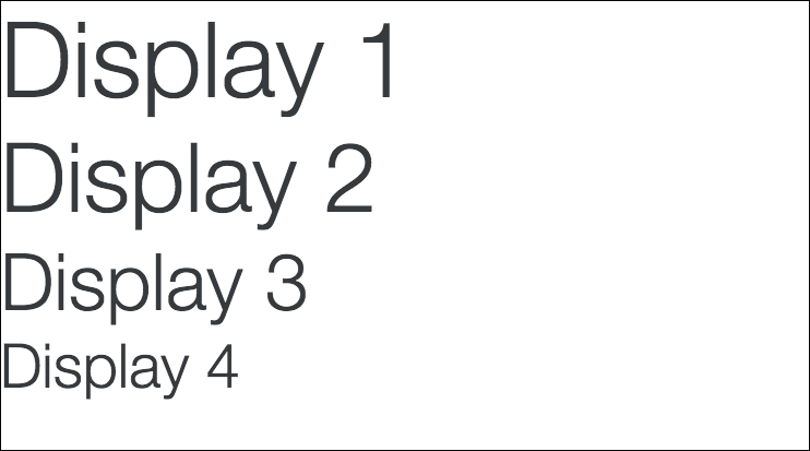 Using display headings