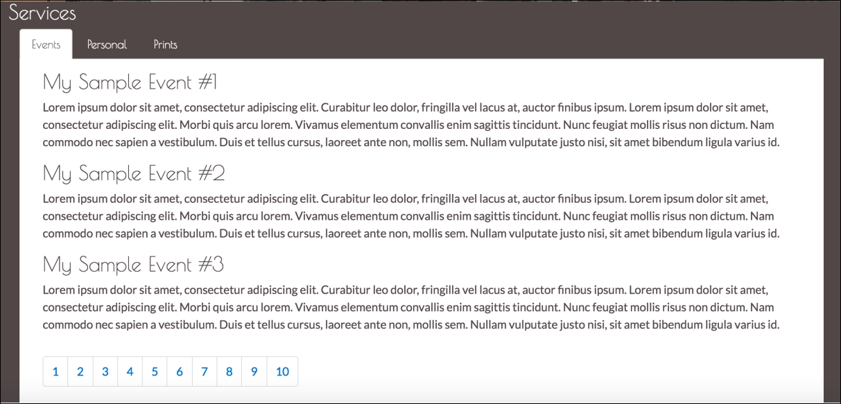 Enhanced pagination using bootpag
